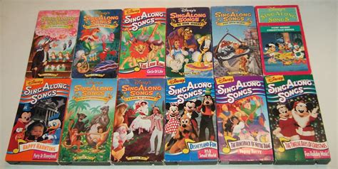 Disney Sing Along Songs Vhs Lot 5