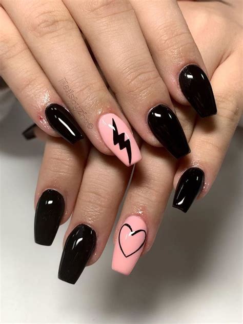 40 Simple and Edgy Black Nails Ideas That You’ll Fall in Love With