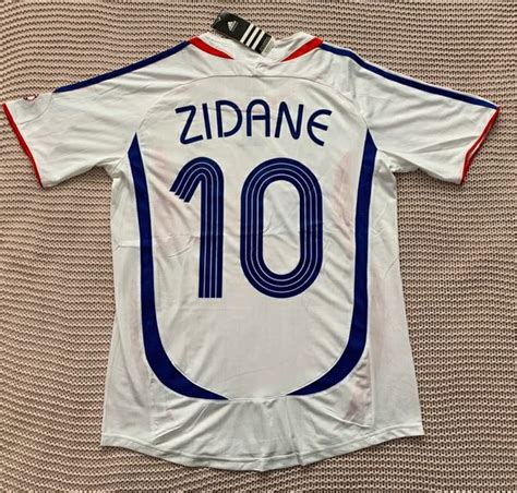 Zinedine Zidane #10 - France National Soccer Team Jersey - Brand New Men's Adidas White Retro ...