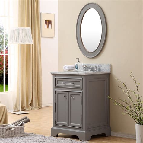 24 inch Traditional Bathroom Vanity Gray Finish