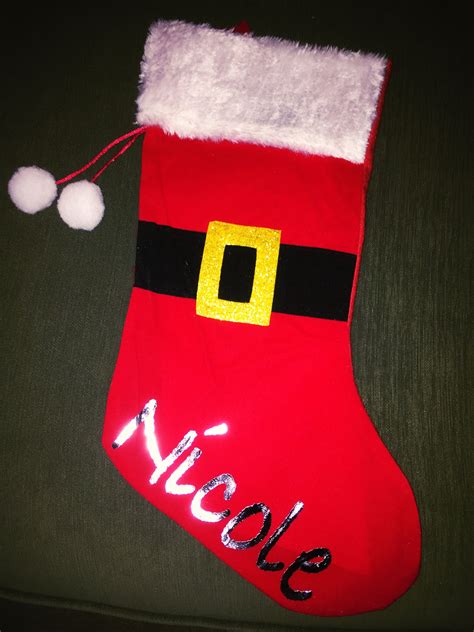 Personalized family Christmas stockings made with the Cricut Explore ...