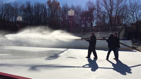 Bergen County Executive helps get Winter Wonderland ice rink ready - YouTube