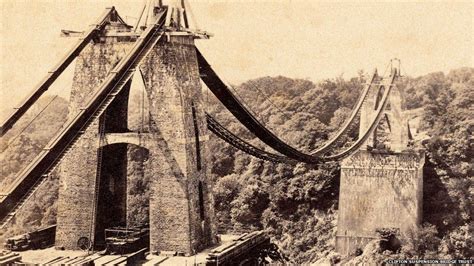 Clifton Suspension Bridge under construction City Of Bristol, Bristol Uk, Avon, Isambard Kingdom ...