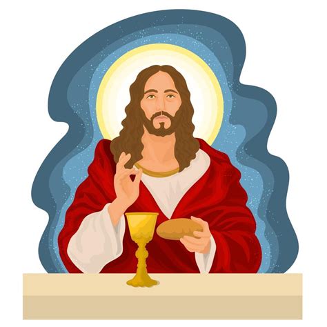 Jesus Christ at the last supper 2648831 Vector Art at Vecteezy