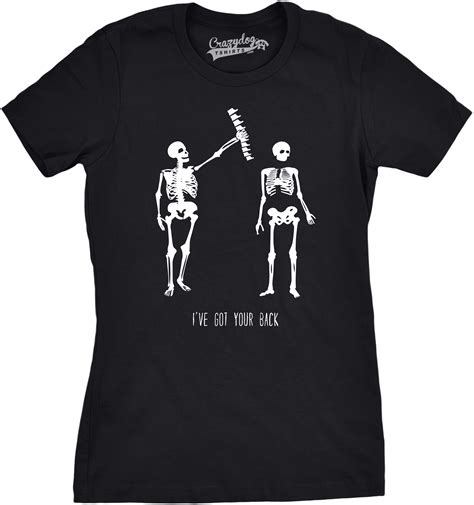 Womens Got Your Back Funny Skeleton Best Friend Halloween T shirt | eBay