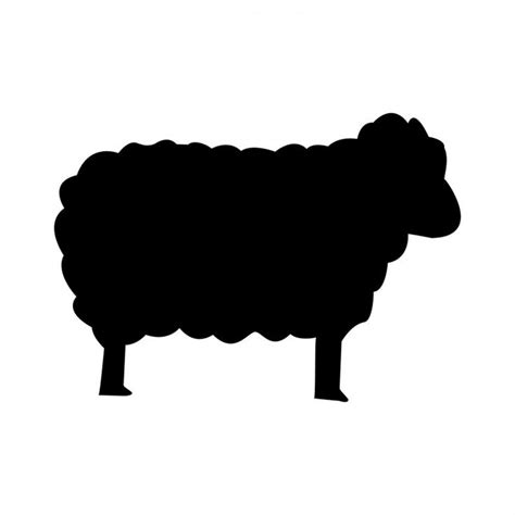 Schaap-silhouette | Sheep silhouette, Black sheep tattoo, Silhouette art