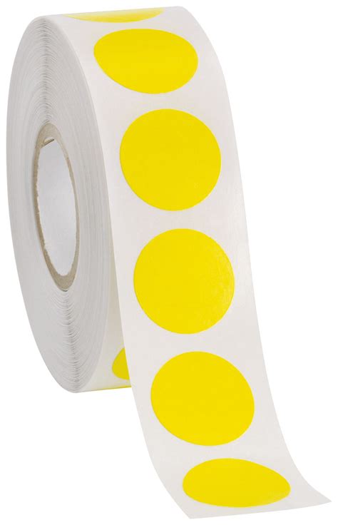 Self-Adhesive Labels (3/4" Diameter Circle) - Yellow - 1000 Labels Per Roll - Walmart.com