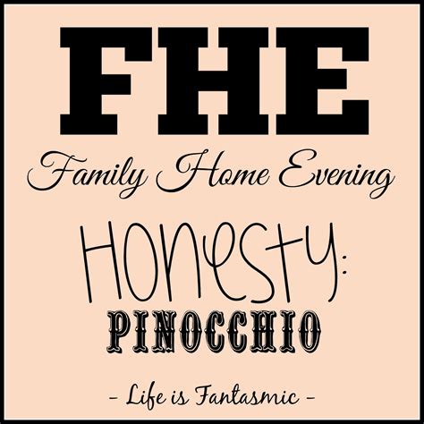 Life Is Fantasmic: FHE: Honesty - Pinocchio