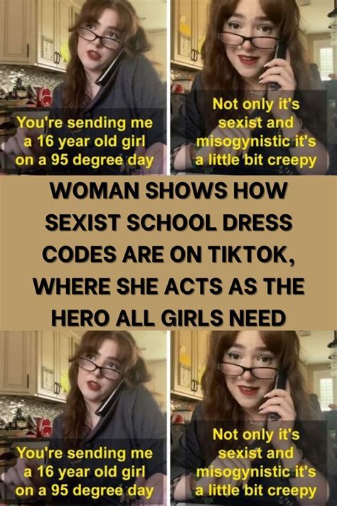 Woman shows how sexist school dress codes are on tiktok where she acts ...