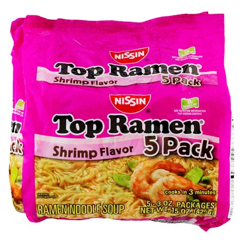Top Ramen Noodles Shrimp Flavor - 5 Pack
