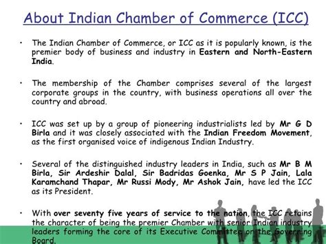 Indian Chamber of Commerce