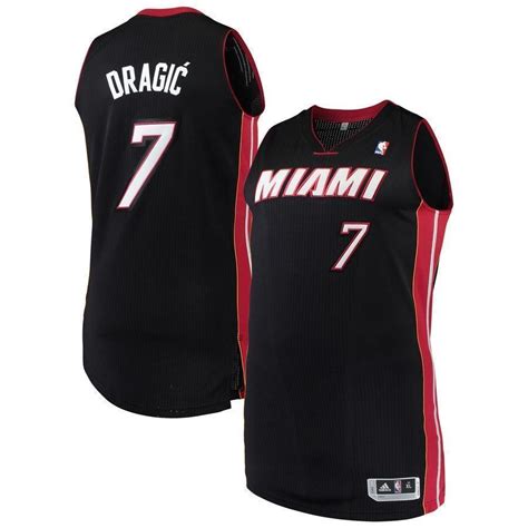 7-Goran Dragic Miami Heat Authentic Jersey - Black – catcartoon