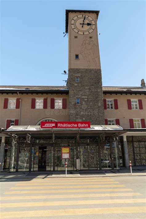 Train Station in Saint Moritz in Switzerland Editorial Photo - Image of ...