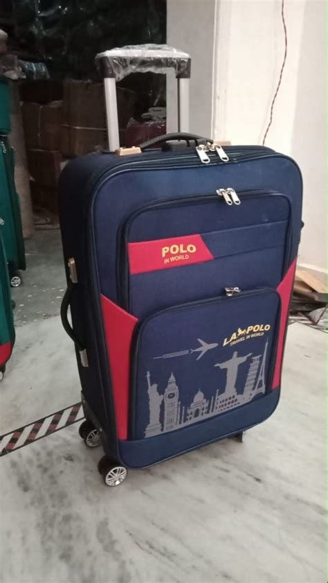 Blue Polyester Luggage Trolley Bag/ 4 Wheel Trolley bag, Size: 24 at Rs ...