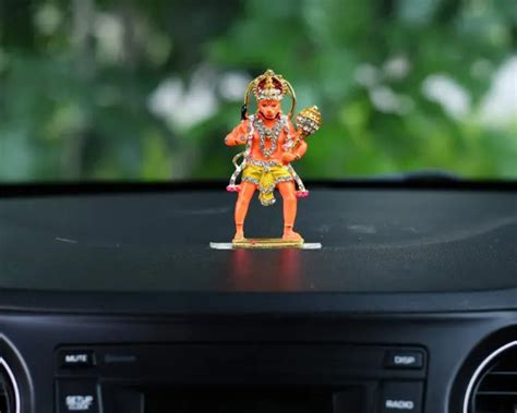 GOLD PLATED LORD Hanuman JI Car Dashboard God Idol (Size 10cm x 4.5cm) Balaji/Ba $14.99 - PicClick