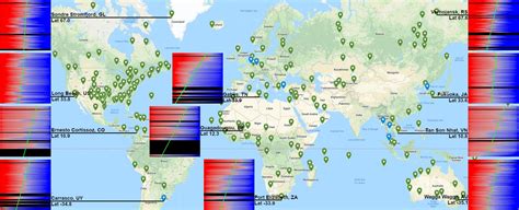 [OC] Visualizing 70 years of temperature data at 236 stations around the world. : r/MapPorn