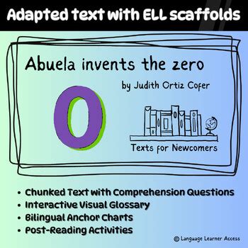 Abuela Invents the Zero - Scaffolded Summary and Activities - Texts for Newcomer