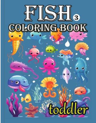 Fish coloring Book Toddler : Fish and Sea Animal Coloring Book for Kids ...