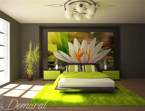 An oriental oasis of peacefulness - Bedroom wallpaper mural - Photo ...