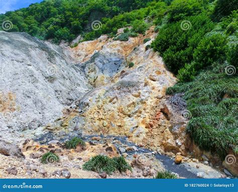 View of the Sulphur Springs Drive-in Volcano Near Soufriere Saint Lucia ...