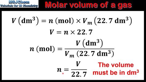 S1.5.3 Molar volume of a gas - YouTube