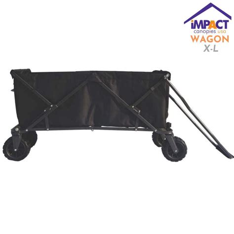 Impact Canopy Folding Utility Wagon, Collapsible, All Terrain Wagon, Extra Large, Black ...