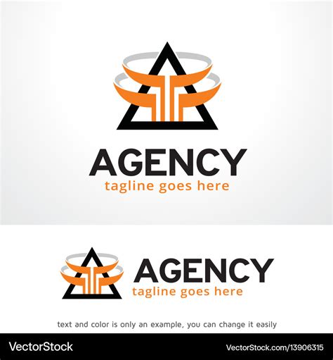 Agency logo template design Royalty Free Vector Image