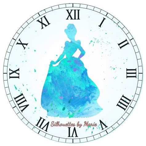 Cinderella Watercolor Clock - Etsy