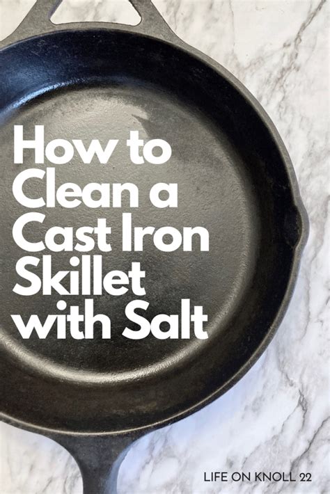 How to Clean a Cast Iron Skillet With Salt | Cast iron cleaning, Season iron skillet, Cast iron