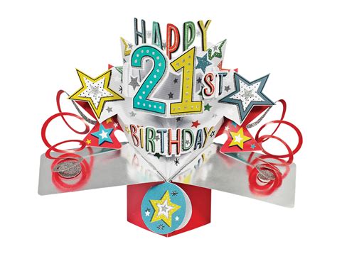 Happy 21st Birthday Pop-Up Greeting Card | Cards