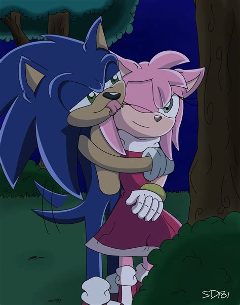 Sonamy Sonic X Amy Kiss