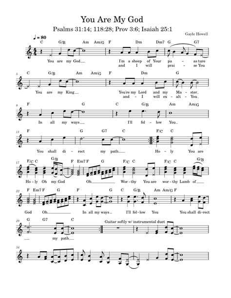 You Are My God Sheet music for Piano (Solo) | Musescore.com