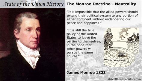 State of the Union History: 1823 James Monroe - The Monroe Doctrine, a Policy of Neutrality