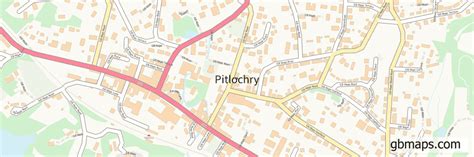 Pitlochry Vector Street Map