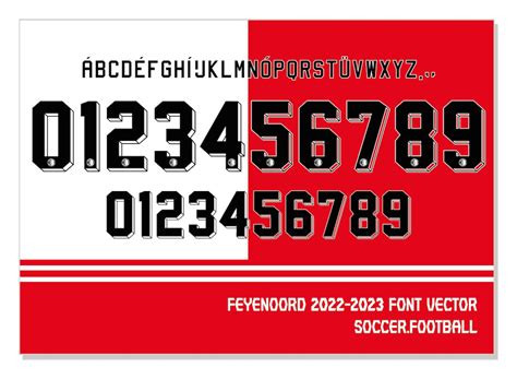 Font Vector Feyenoord 2022/2023 Font SVG, AI, Eps, Pdf, TTF, 45% OFF