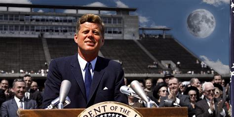 Animation of JFK's famous 'We choose to go to the moon' speech ...