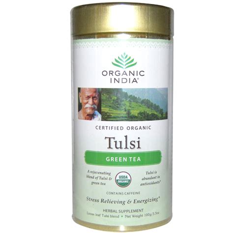 Organic India, Loose Leaf Tulsi Blend Tea, Green Tea, 100 g – Mega Vitamins