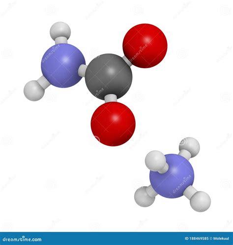 Ammonium Carbamate, Chemical Structure. 3D Rendering Stock Illustration - Illustration of urea ...