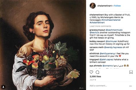 Timothee Chalamet's Face Is Being Photoshopped Onto Classic Paintings