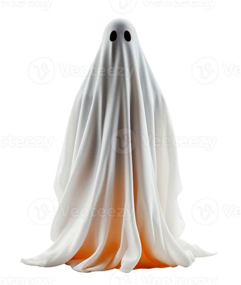 Scary Halloween ghost on transparent background. Happy Halloween ...