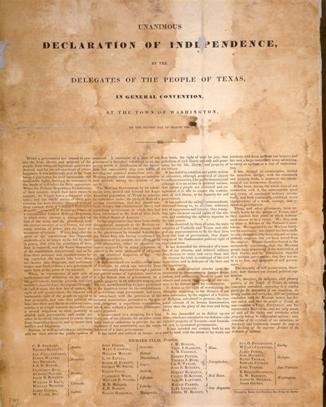 Texas Declaration of Independence, March 2, 1836 | TSLAC