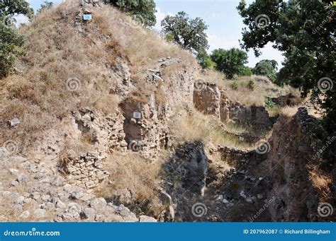 The Schliemann Trench, Troy, Hisarlik, Canakkale Province, Turkey Stock ...