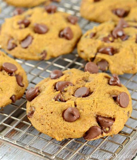 Pumpkin Chocolate Chip Cookies - Creations by Kara