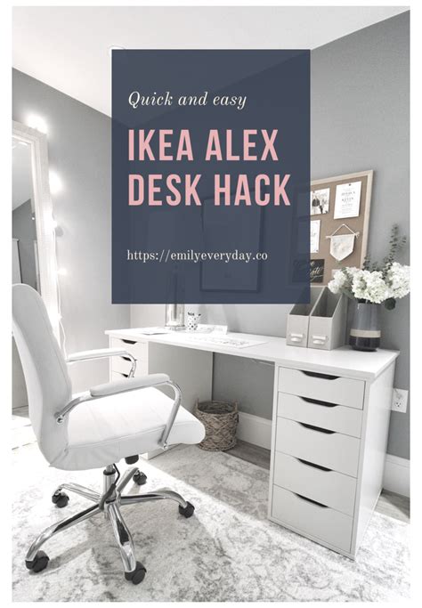 #ikea #alex #desk Easy Ikea Alex Table Top Desk Hack | Ikea alex desk, Desk hacks, Home office ...