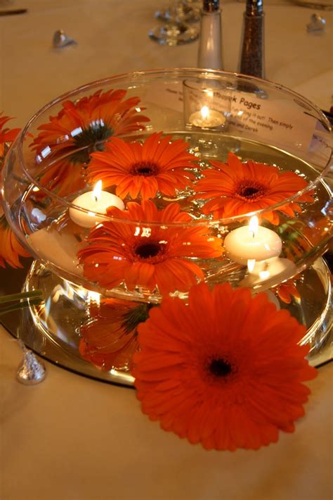 floating gerber daisies | Daisy centerpieces, Daisy wedding ...