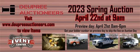 2023 Spring Auction, Klamath County Event Center/ Fairgrounds, Klamath Falls, 22 April 2023