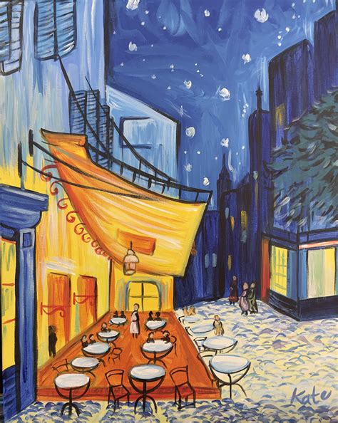 Van Gogh Painting Cafe At Night