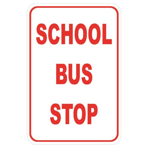 School Bus Stop aluminum sign - Winmark Stamp & Sign - Stamps and Signs