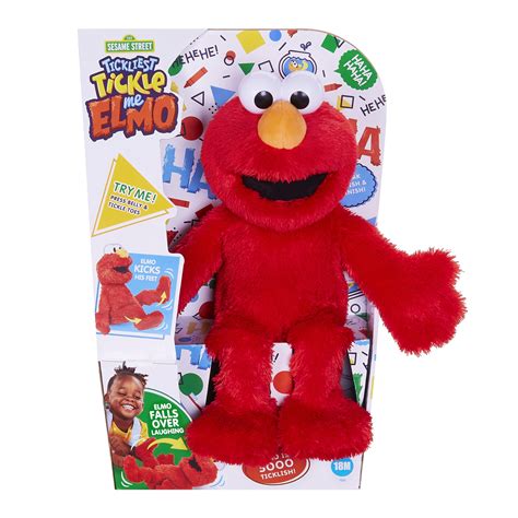 Buy Sesame Street Tickliest Tickle Me Elmo, Laughing, Talking, 14-Inch Elmo Plush Toy, Toddler ...