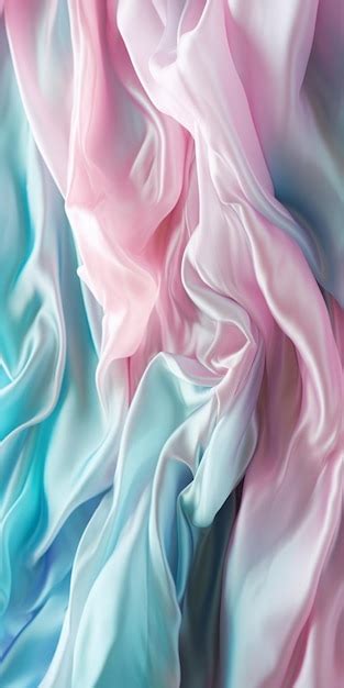 Premium AI Image | A wall of pink and blue fabric.